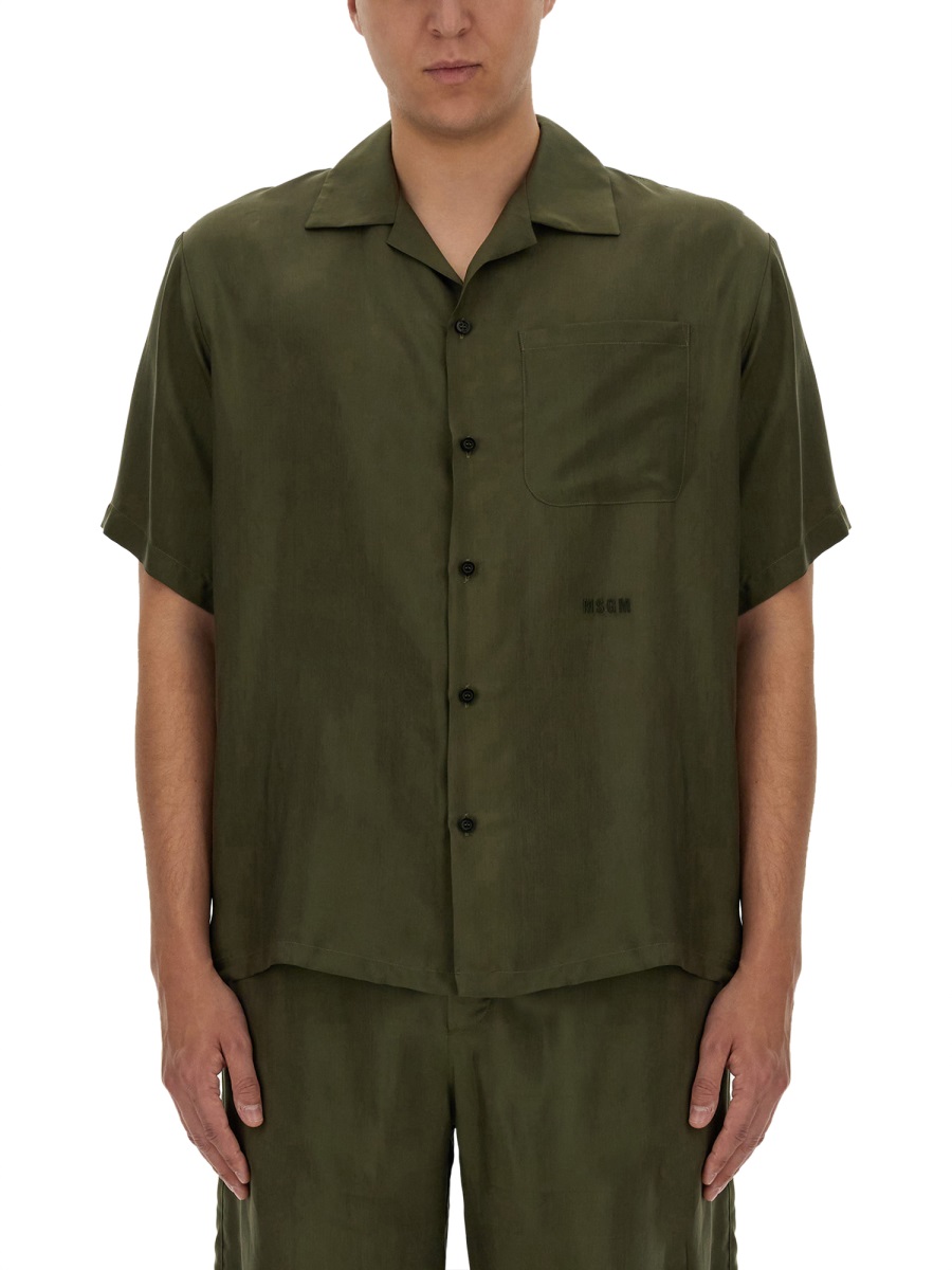 SHIRT WITH LOGO 3640ME08X24701537 (MSGM / シャツ・ブラウス ) | MSGM (エムエスジーエム)