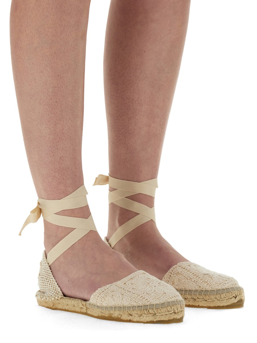 ESPADRILLES FLAT G03P0COTTONCROCHETNATURAL (MANEBI / フラットシューズ ) | MANEBI (マネビ)(1)