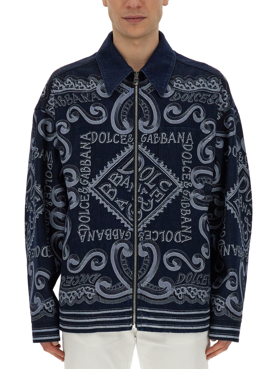NAVY PRINT CARDIGAN G9AUMDG8KM5S9001 (Dolce & Gabbana / カジュアルジャケット ) | Dolce & Gabbana (ドルチェガッバーナ)