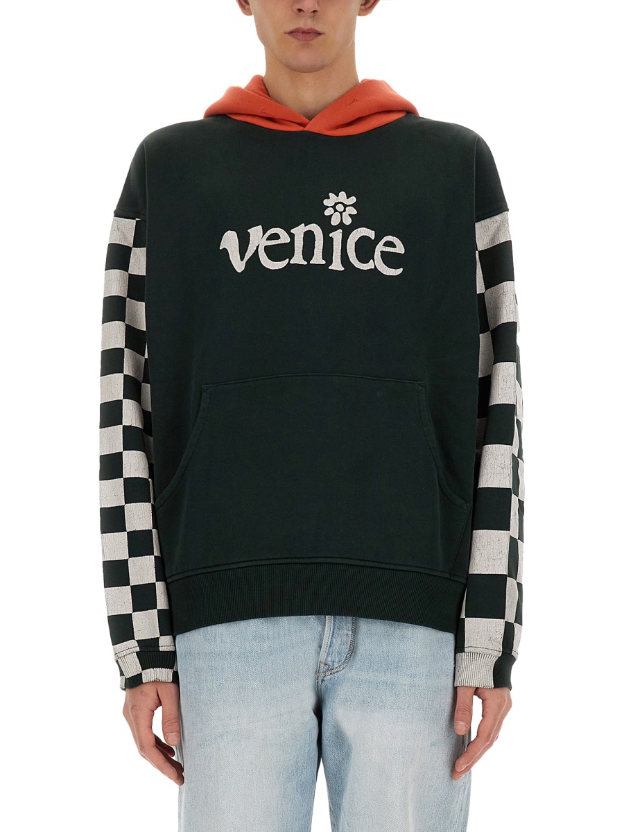 "VENICE" SWEATSHIRT ERL08T021BLACKCHECKER (ERL / スウェット・フーディー ) | ERL (イーアールエル)