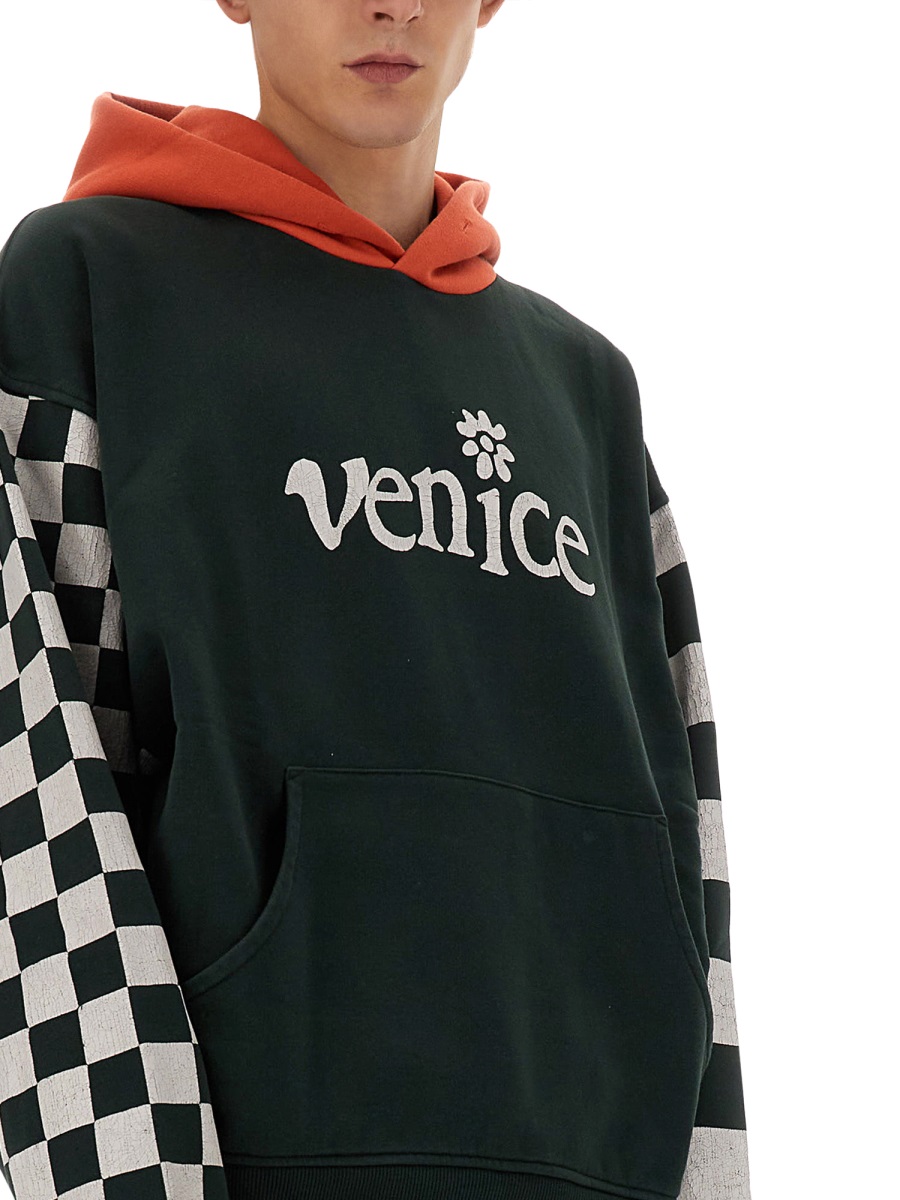 "VENICE" SWEATSHIRT ERL08T021BLACKCHECKER (ERL / スウェット・フーディー ) | ERL (イーアールエル)(3)