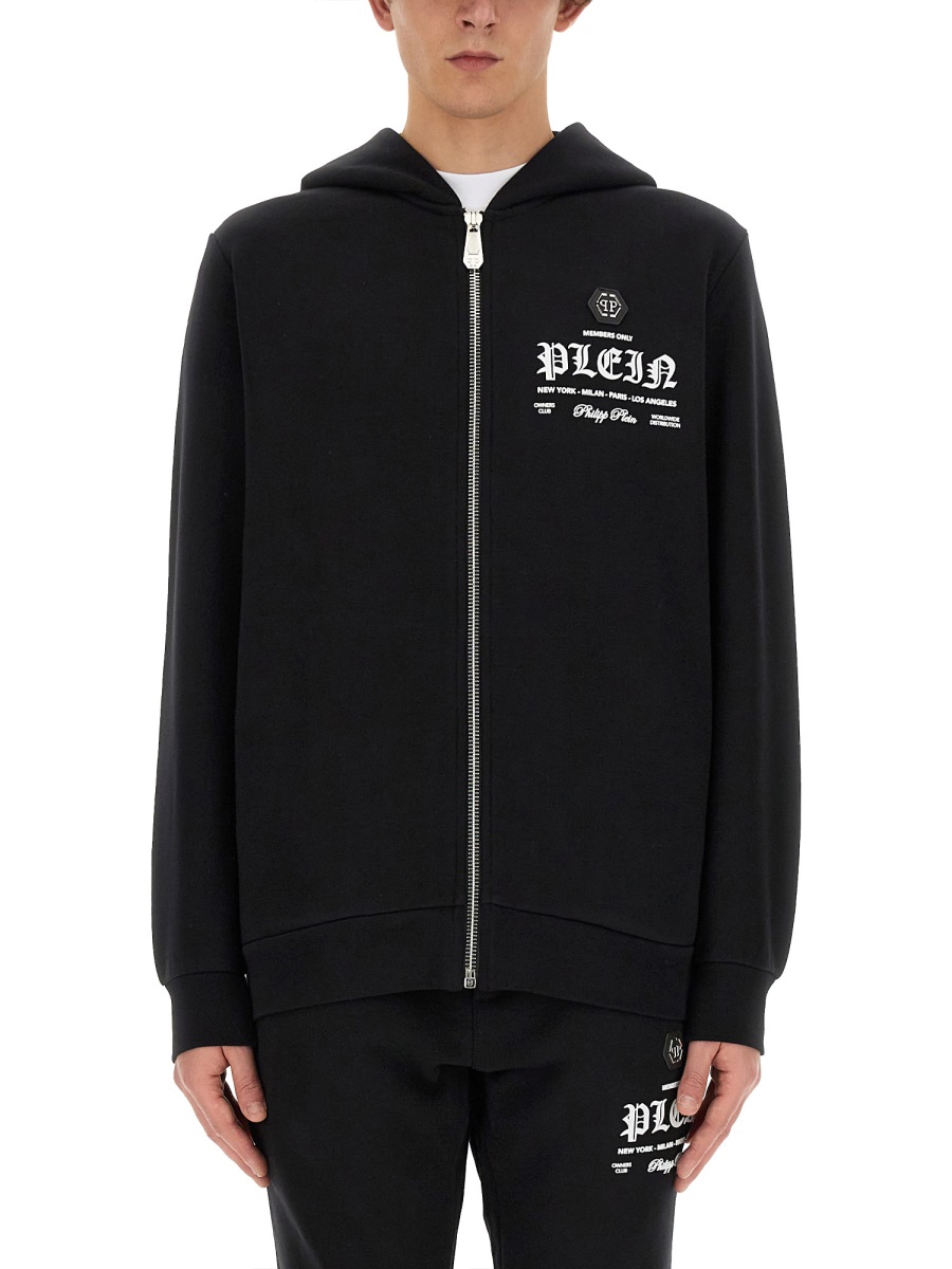 SWEATSHIRT WITH LOGO SADCMJB3255PJO002N02 (PHILIPP PLEIN / スウェット・フーディー ) | PHILIPP PLEIN (フィリップ プレイン)