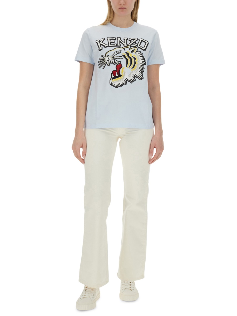 T-SHIRT WITH TIGER EMBROIDERY FE52TS1164SG63 (KENZO / Tシャツ・カットソー ) | KENZO (ケンゾー)(1)