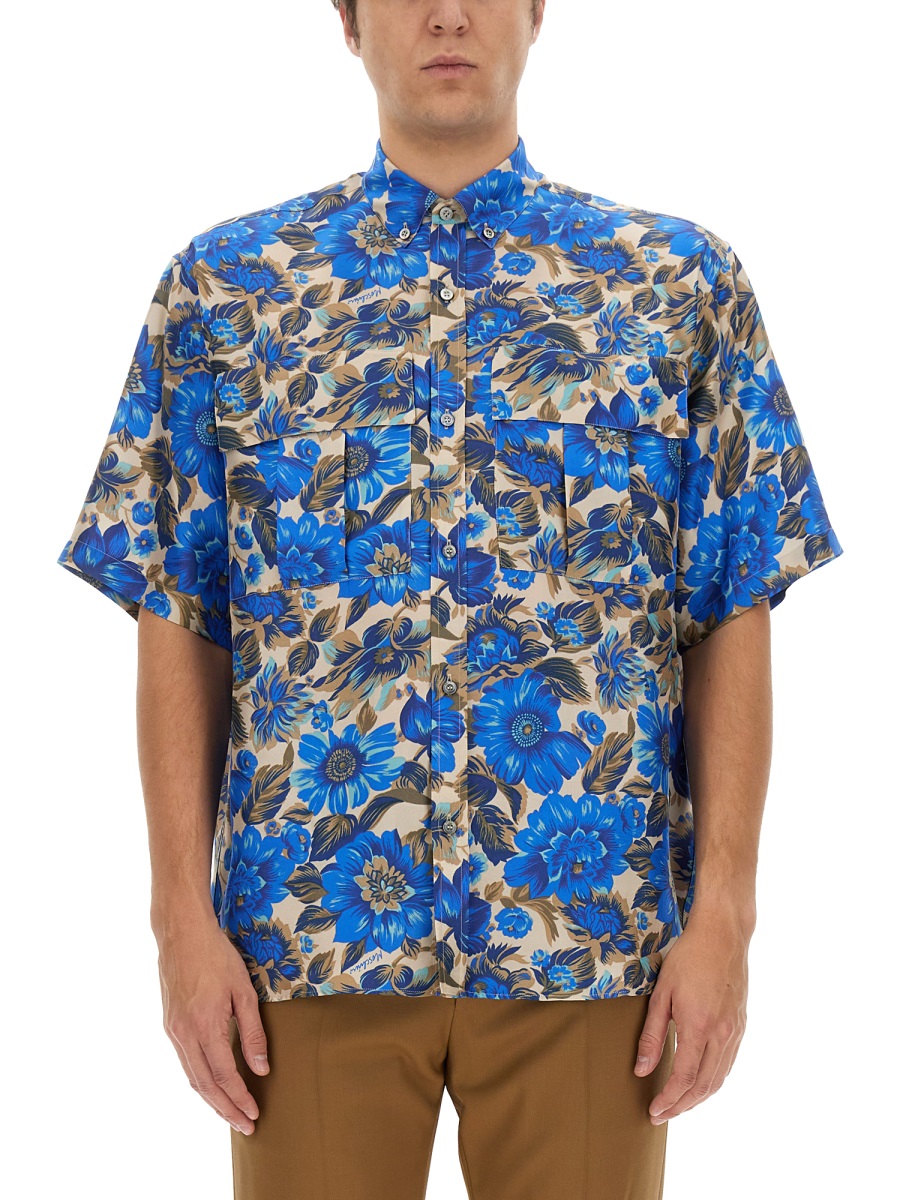 BLUE FLOWERS ALLOVER PRINT SHIRT 021320571365 (MOSCHINO / シャツ・ブラウス ) | MOSCHINO (モスキーノ)