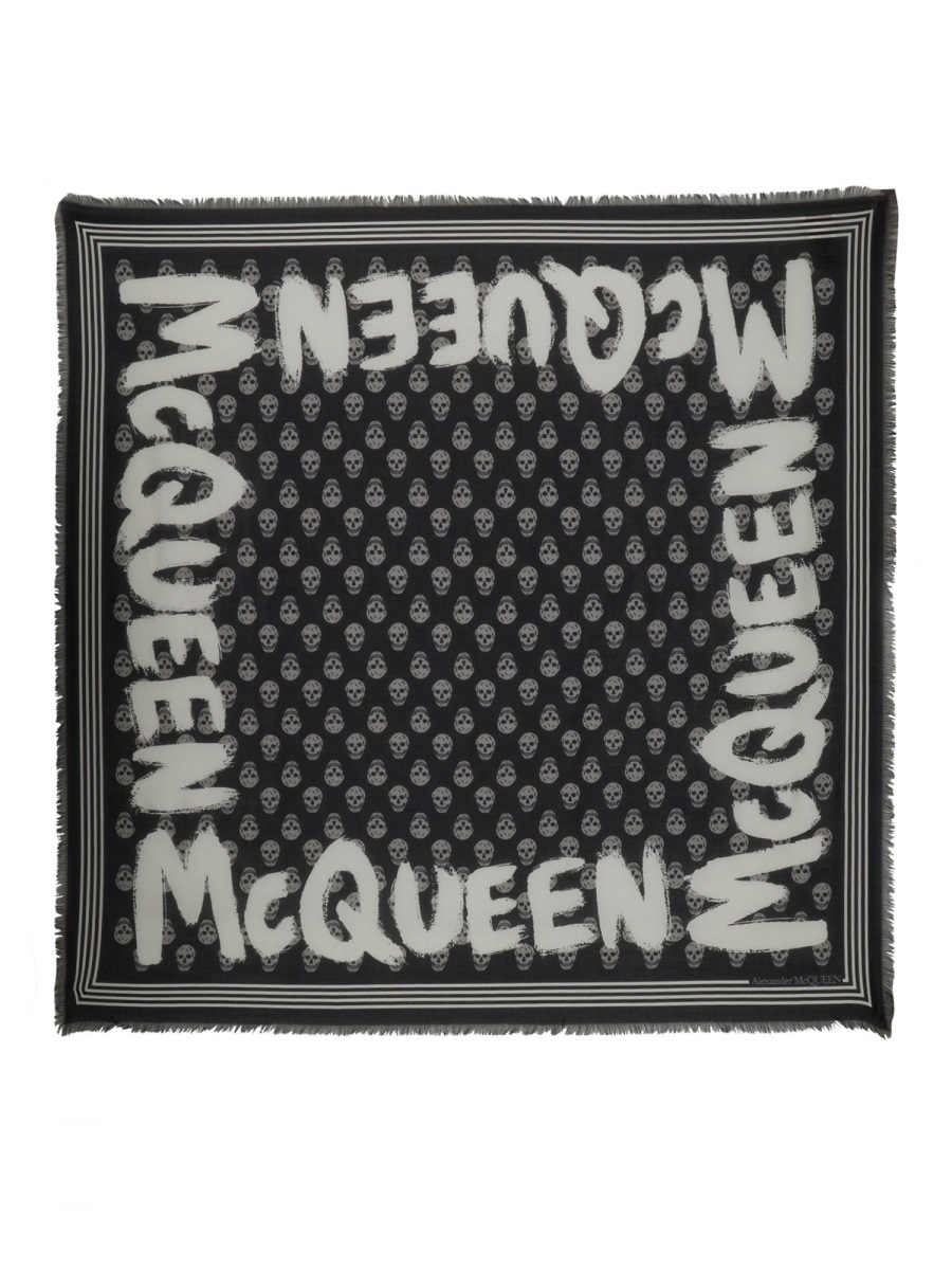 GRAFFITI BIKER SCARF 6611494418Q1078 (Alexander McQUEEN / スカーフ・マフラー ) | Alexander McQUEEN (アレキサンダー・マックイーン)