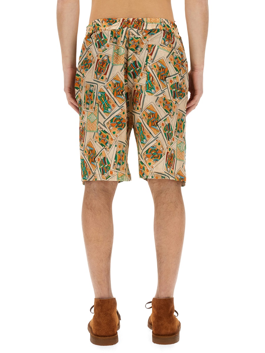 BERMUDA SHORTS WITH PRINT BS138LI002PEACH (Drôle De Monsieur / ショートパンツ ) | Drôle De Monsieur (ドロールドムッシュ)(2)