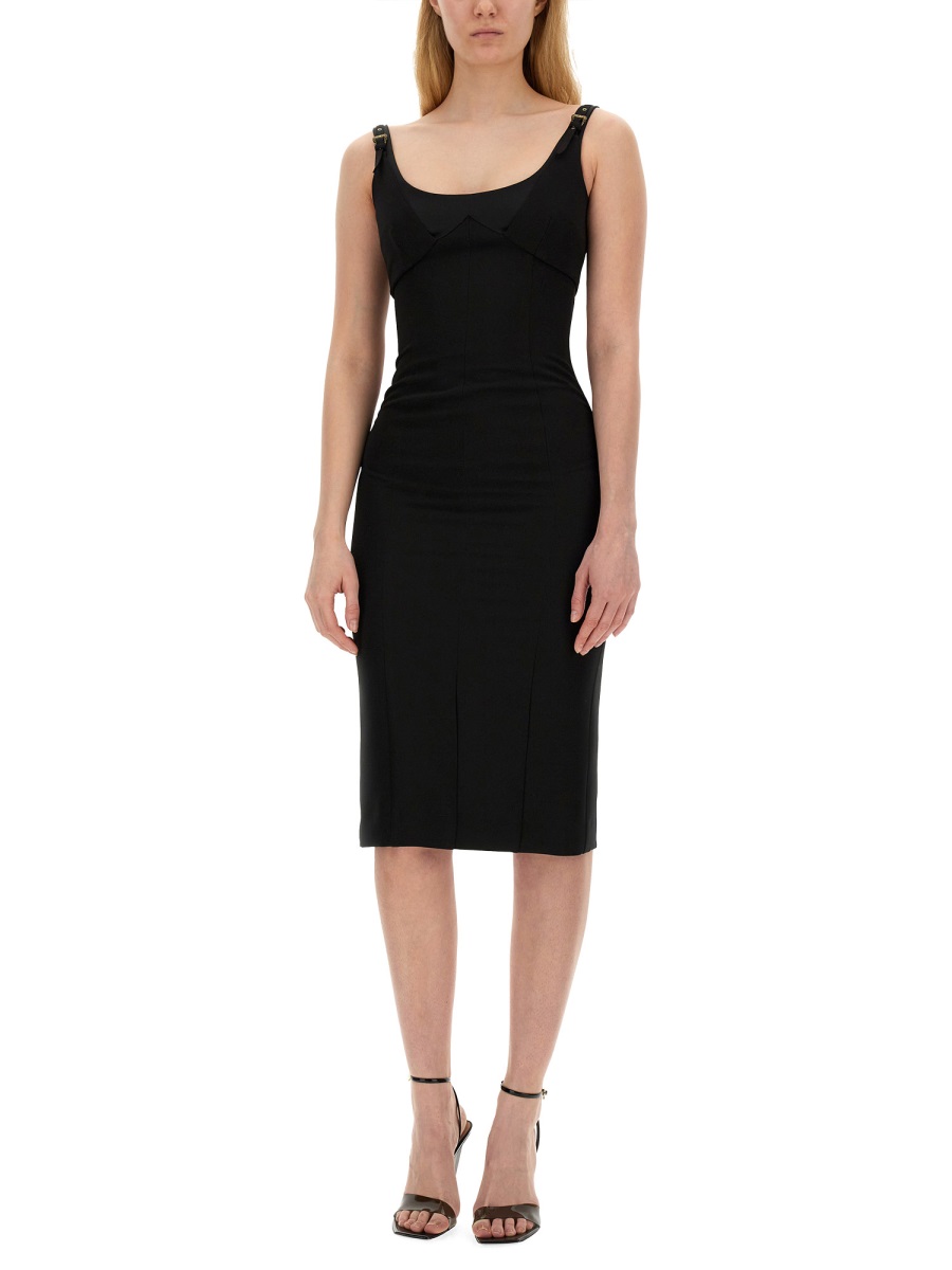 DRESS WITH BUCKLES 76HAO919N0103899 (VERSACE JEANS COUTURE / ワンピース・ドレス・オールインワン ) | VERSACE JEANS COUTURE (ヴェルサーチェ ジーンズ クチュール)(1)