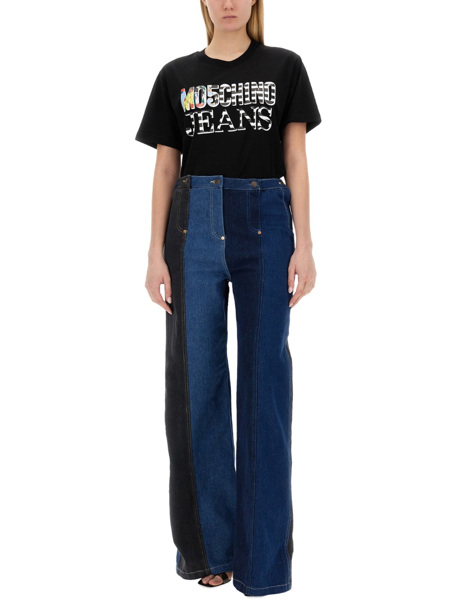 T-SHIRT WITH LOGO 070337622555 (MOSCHINO JEANS / Tシャツ・カットソー ) | MOSCHINO JEANS (モスキーノ ジーンズ)(1)