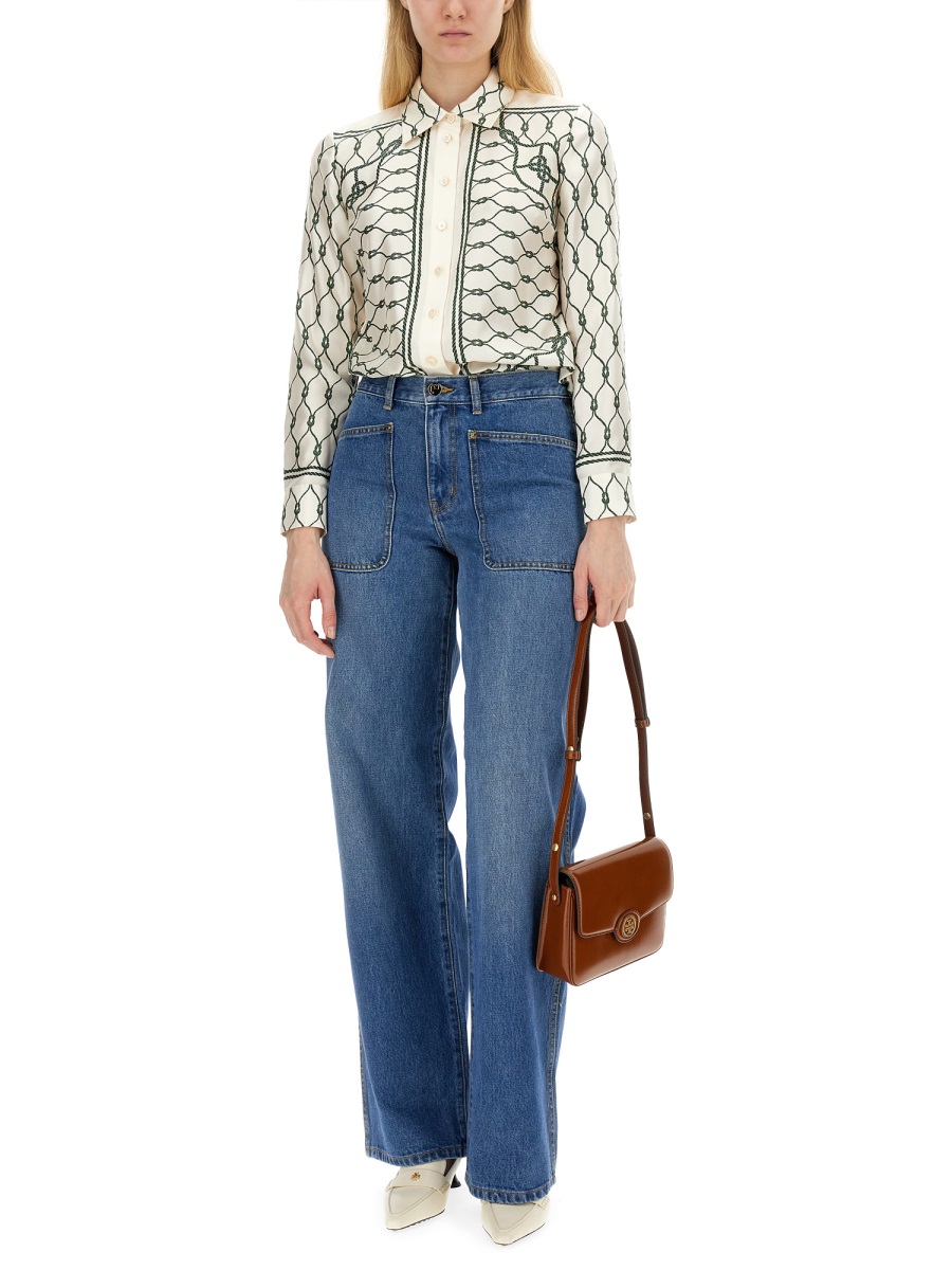 PRINTED SILK TWILL SHIRT 157427300 (TORY BURCH / シャツ・ブラウス ) | TORY BURCH (トリーバーチ)(1)