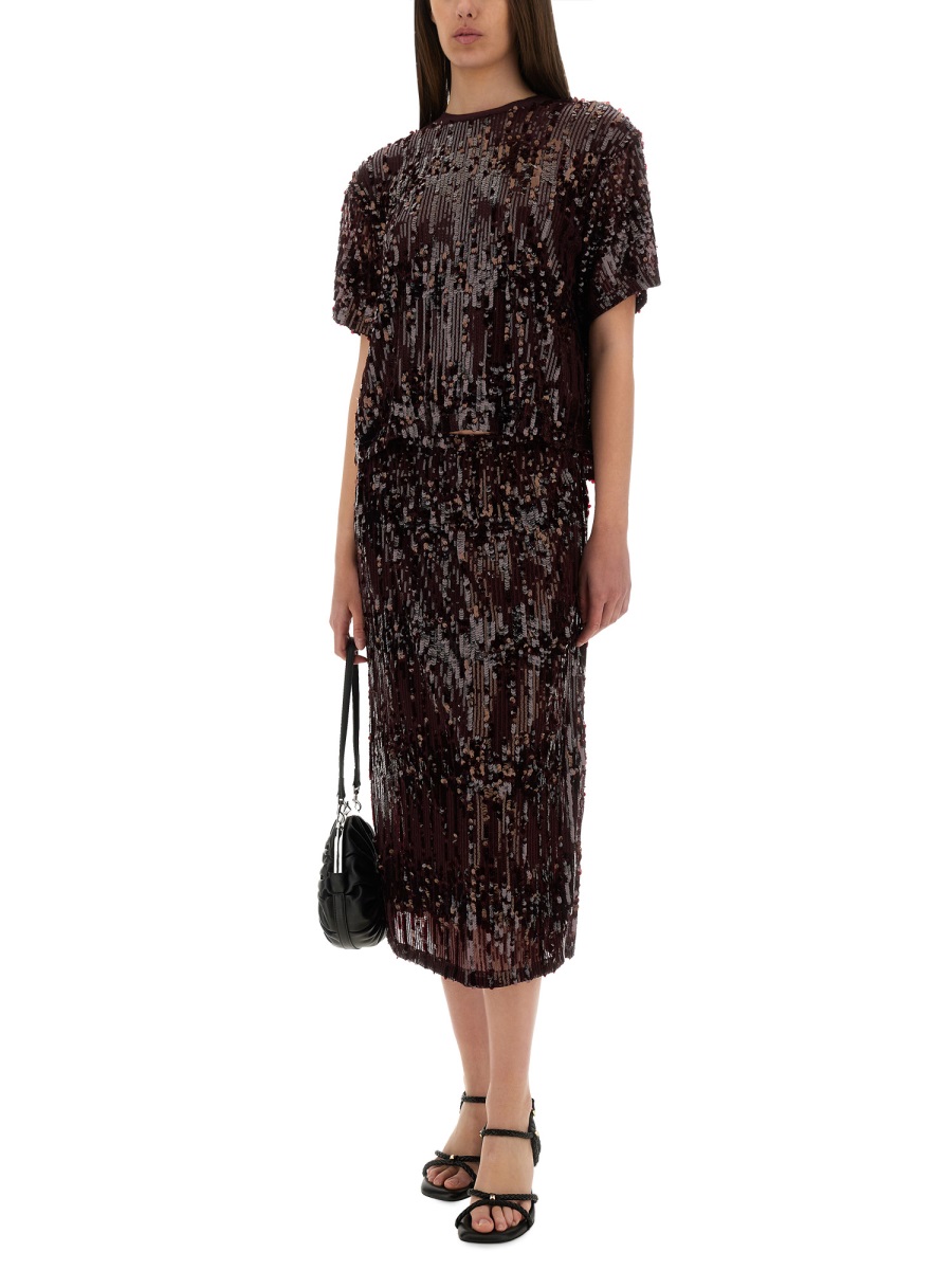 "JULI" TOP WITH SEQUINS 24349C6186 (BAUM UND PFERDGARTEN / Tシャツ・カットソー ) | BAUM UND PFERDGARTEN (バウム ウンド ヘルガーデン)(1)