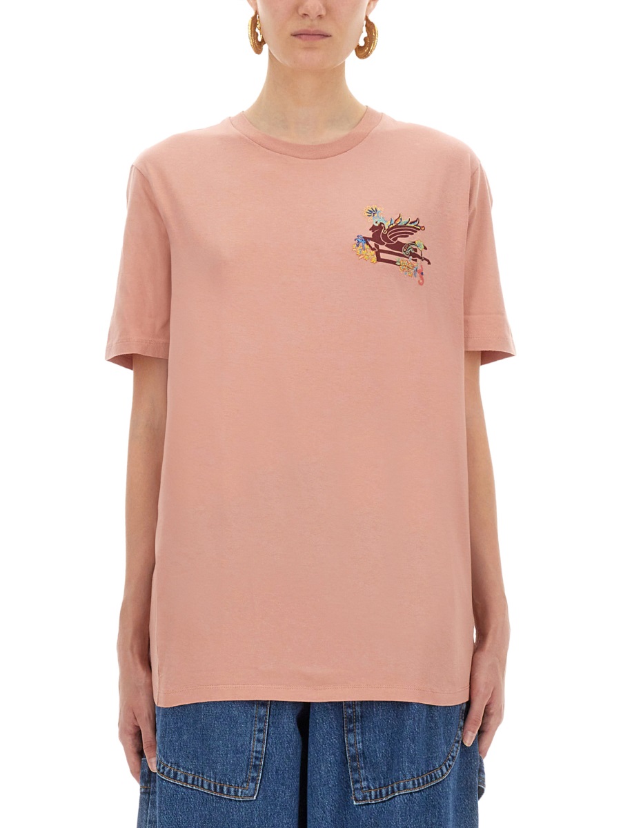 T-SHIRT WITH PEGASUS WRMA0005AR362M0179 (ETRO / Tシャツ・カットソー ) | ETRO (エトロ)