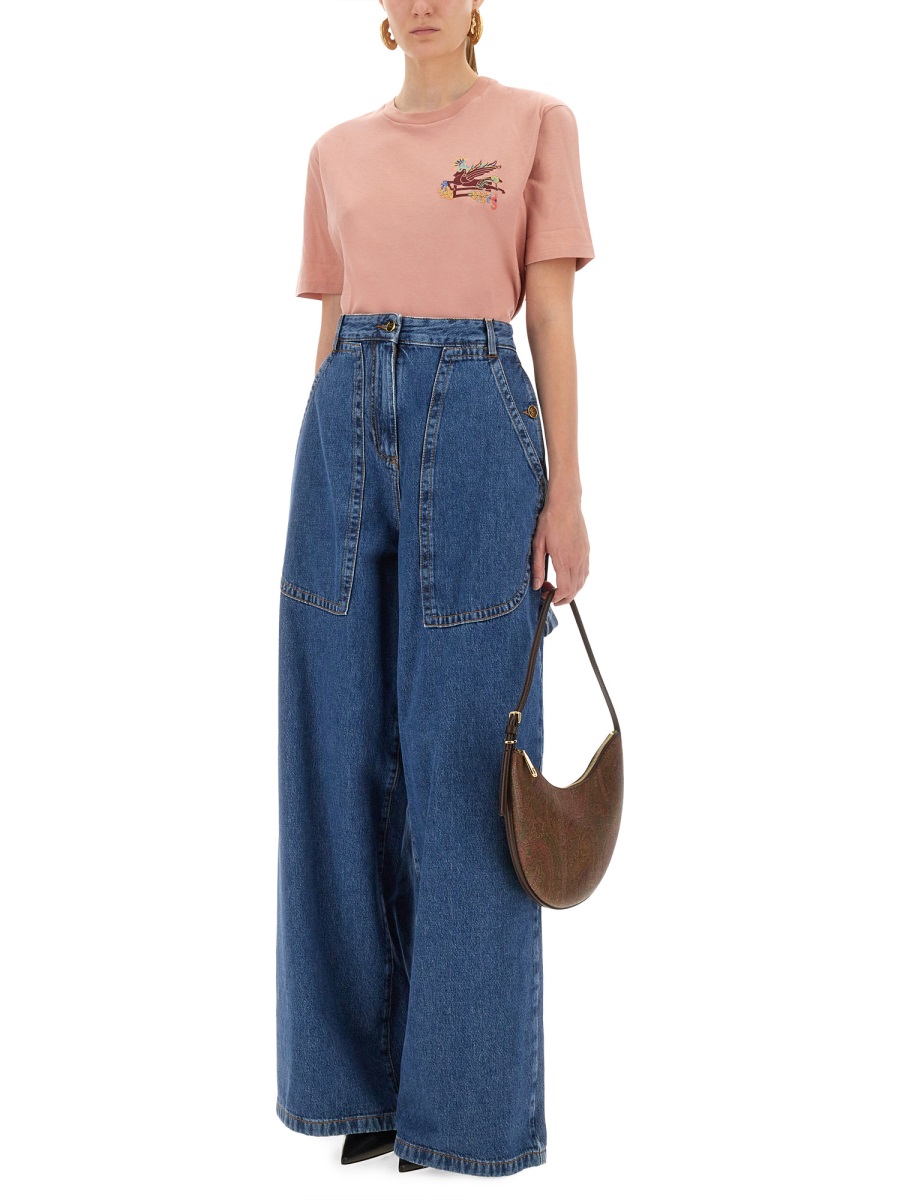 T-SHIRT WITH PEGASUS WRMA0005AR362M0179 (ETRO / Tシャツ・カットソー ) | ETRO (エトロ)(1)