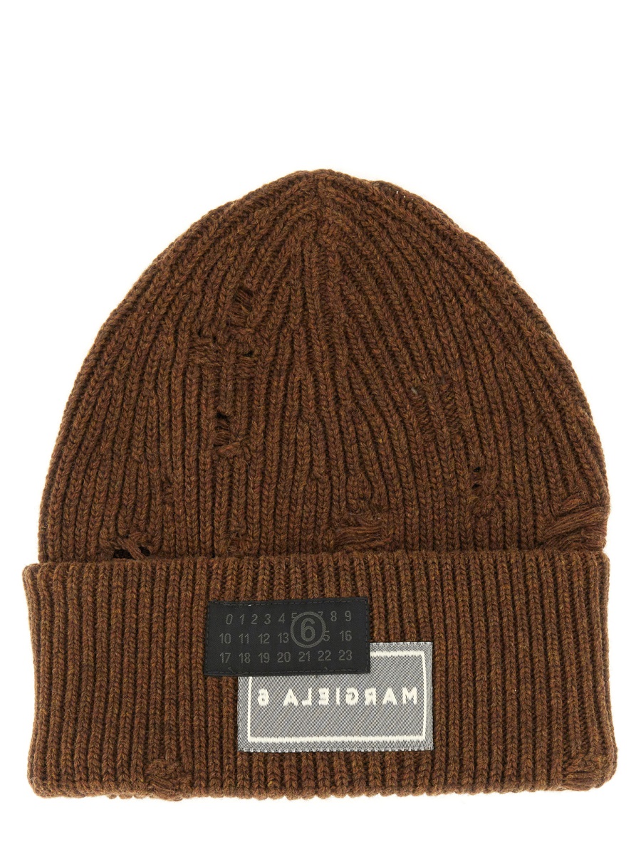 BEANIE HAT WITH LOGO SH0TB0001M13138142M (MM6 Maison Margiela / 帽子 ) | MM6 Maison Margiela (エムエムシックス)