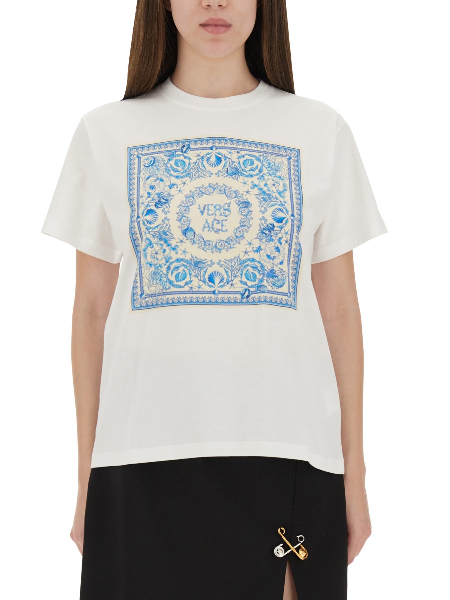 "UNDERWATER BAROQUE" T-SHIRT 10214531A157242W6B0 (VERSACE / Tシャツ・カットソー ) | VERSACE (ヴェルサーチェ)