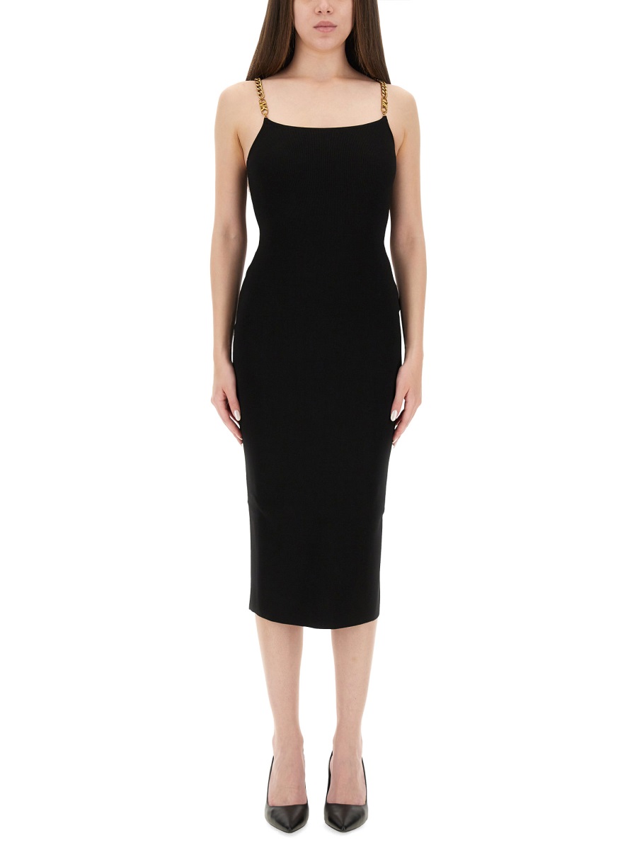 LONGUETTE DRESS WITH DECORATIONS MT5831M33D001BLACK (MICHAEL MICHAEL KORS / ワンピース・ドレス・オールインワン ) | MICHAEL MICHAEL KORS (マイケル・マイケル・コース)