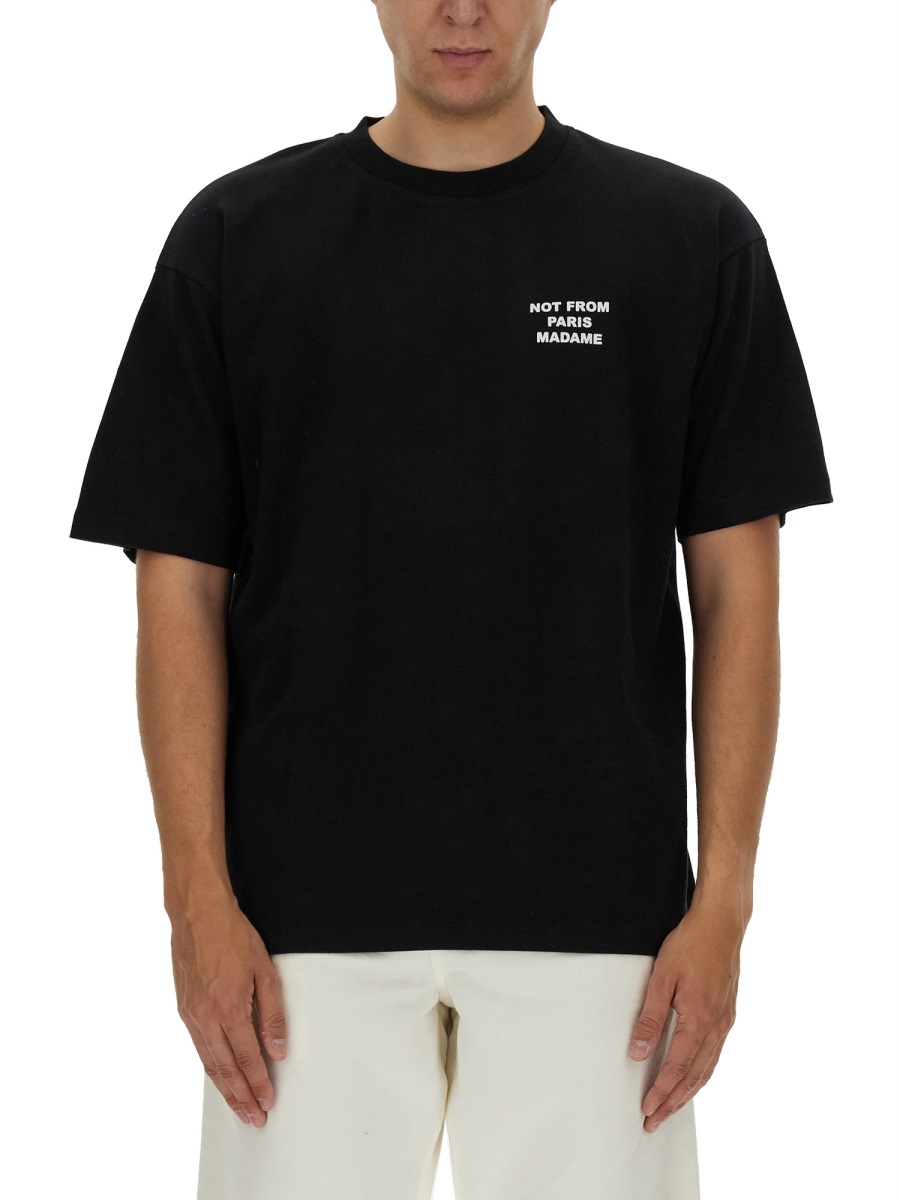 COTTON T-SHIRT TS203CO002BLACK (Drôle De Monsieur / Tシャツ・カットソー ) | Drôle De Monsieur (ドロールドムッシュ)