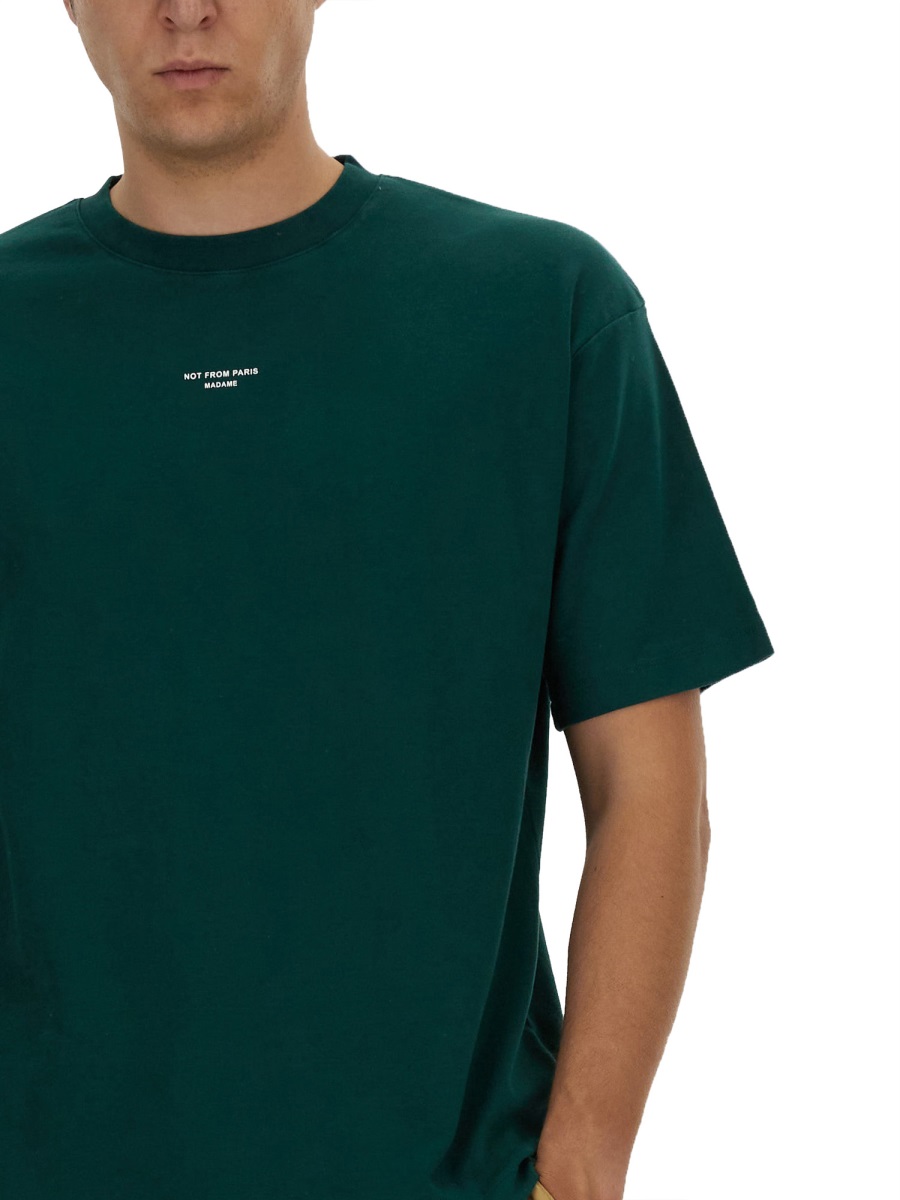 "SLOGAN" T-SHIRT TS202CO002DARKGREEN (Drôle De Monsieur / Tシャツ・カットソー ) | Drôle De Monsieur (ドロールドムッシュ)(3)