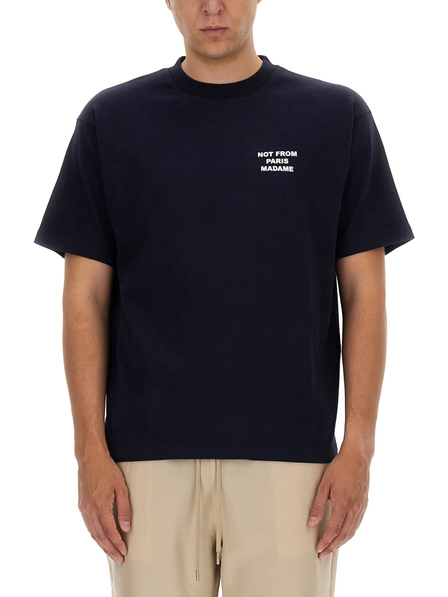COTTON T-SHIRT TS203CO002NAVY (Drôle De Monsieur / Tシャツ・カットソー ) | Drôle De Monsieur (ドロールドムッシュ)