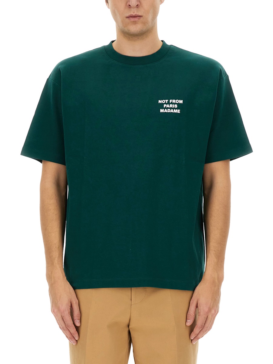 COTTON T-SHIRT TS203CO002DARKGREEN (Drôle De Monsieur / Tシャツ・カットソー ) | Drôle De Monsieur (ドロールドムッシュ)