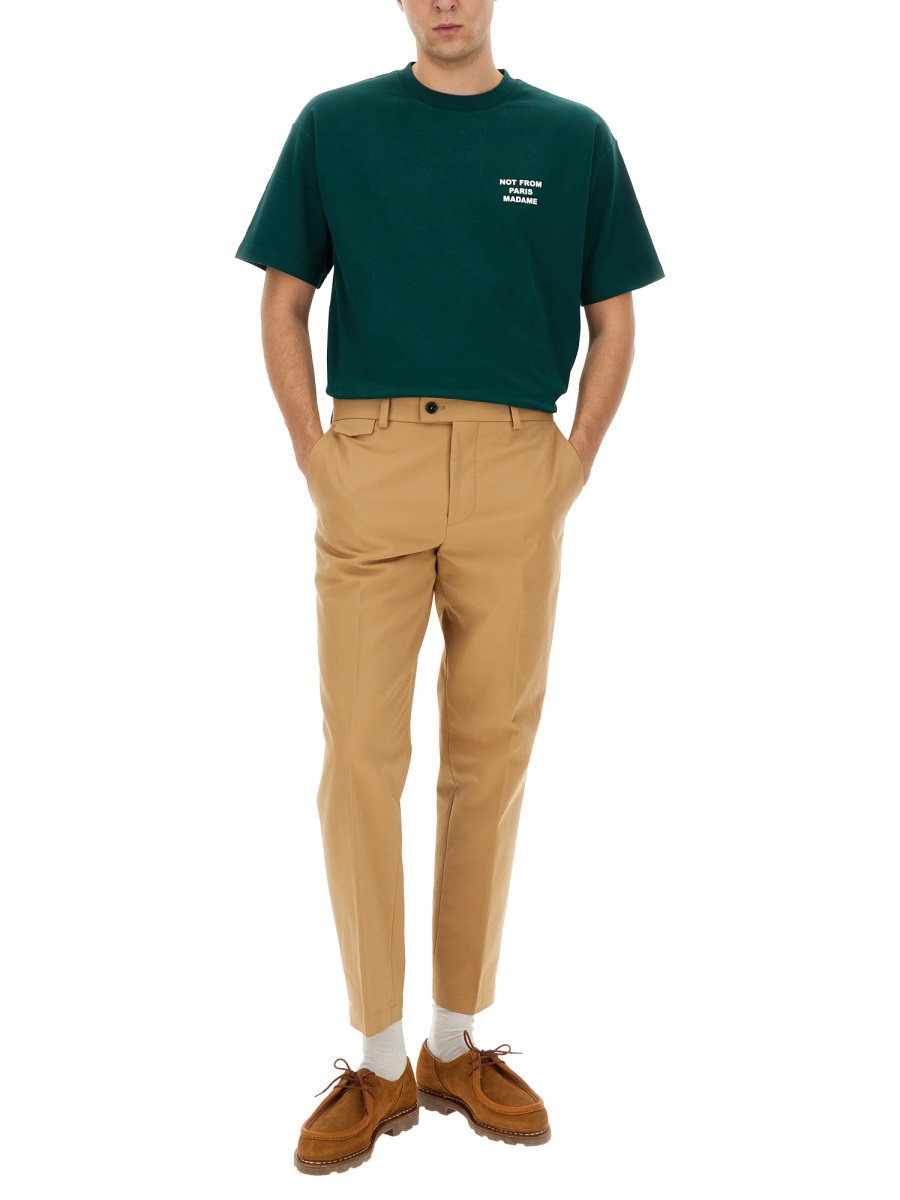 COTTON T-SHIRT TS203CO002DARKGREEN (Drôle De Monsieur / Tシャツ・カットソー ) | Drôle De Monsieur (ドロールドムッシュ)(1)