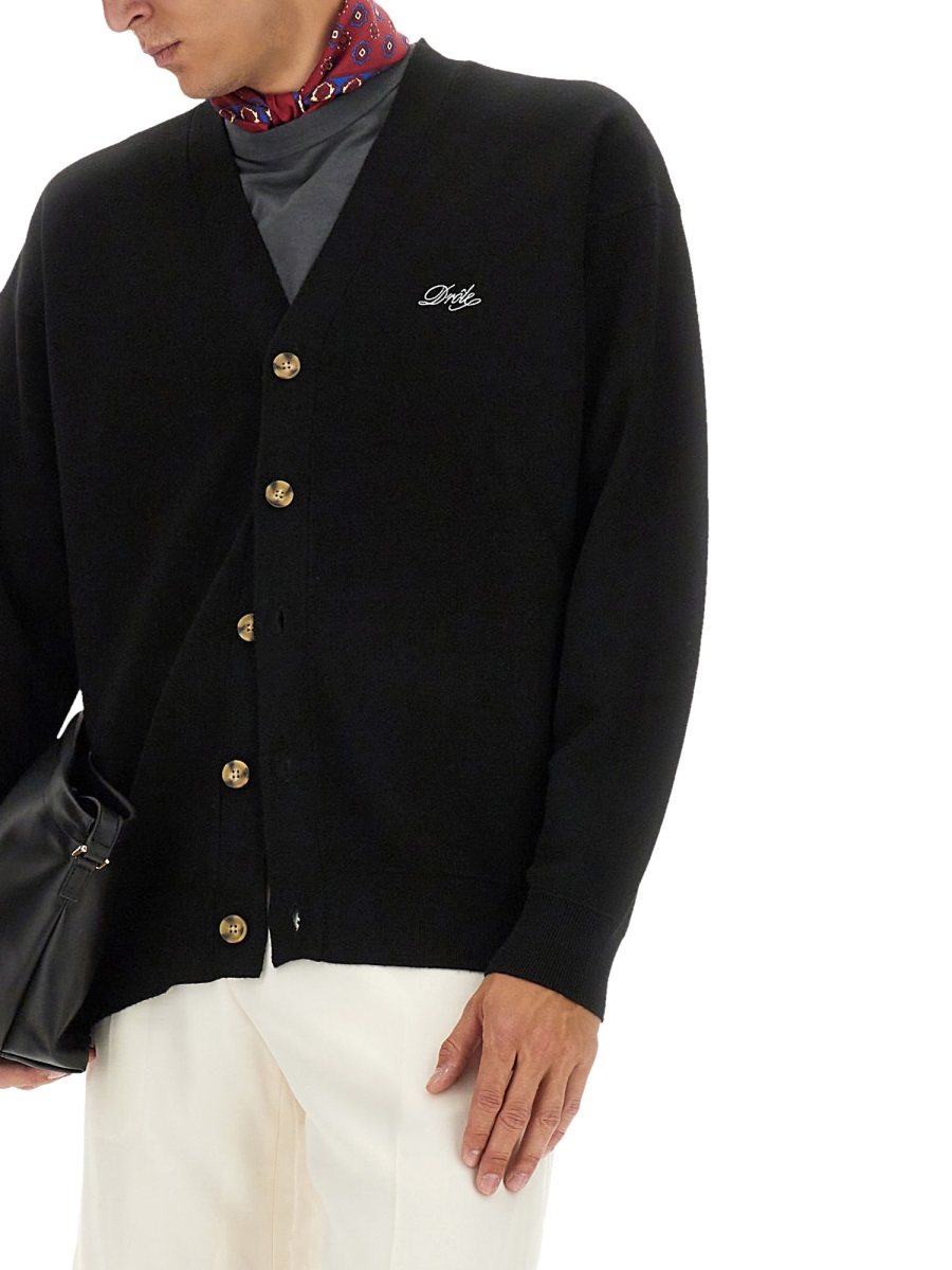 CARDIGAN WITH LOGO EMBROIDERY CA123WO007BLACK (Drôle De Monsieur / ニット・セーター・カーディガン ) | Drôle De Monsieur (ドロールドムッシュ)(3)