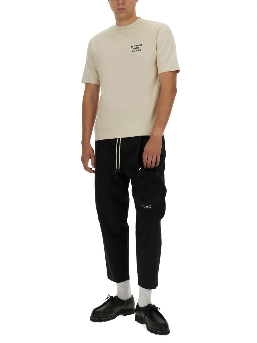 "SLOGAN" T-SHIRT TS203CO002MASTIC (Drôle De Monsieur / Tシャツ・カットソー ) | Drôle De Monsieur (ドロールドムッシュ)(1)