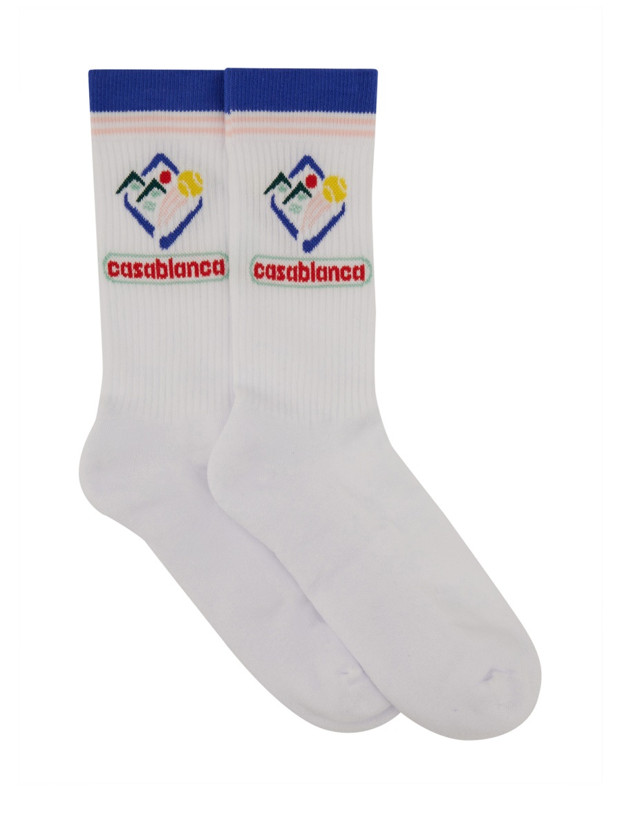 SOCKS WITH LOGO APF25ACC01004FUJIICON (Casablanca / アンダーウェア ) | Casablanca (カサブランカ)