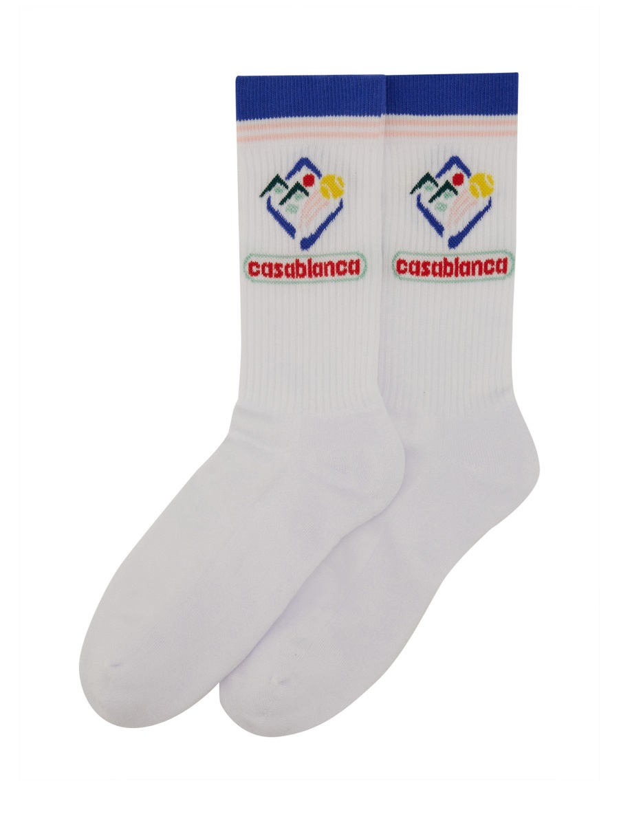 SOCKS WITH LOGO APF25ACC01004FUJIICON (Casablanca / アンダーウェア ) | Casablanca (カサブランカ)(1)