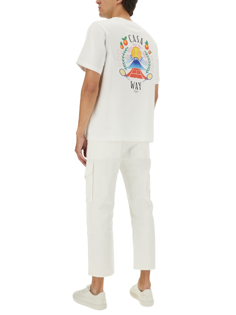 T-SHIRT WITH PRINT MPF25JTS00108WHITEJERSEY (Casablanca / Tシャツ・カットソー ) | Casablanca (カサブランカ)(1)