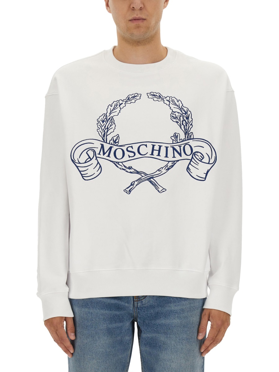 SWEATSHIRT WITH LAUREL CROWN LOGO EMBROIDERY 170252283001 (MOSCHINO / スウェット・フーディー ) | MOSCHINO (モスキーノ)