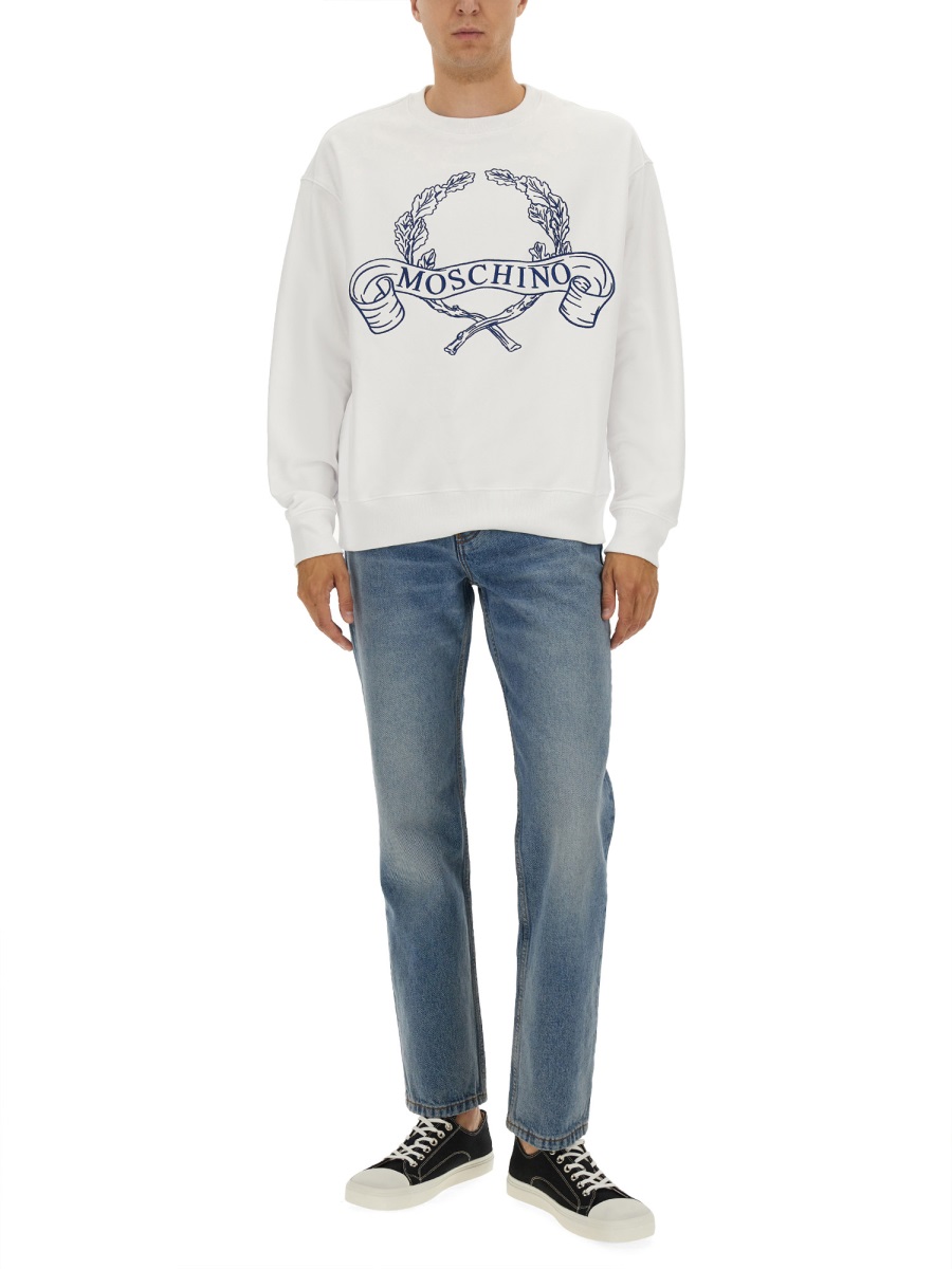 SWEATSHIRT WITH LAUREL CROWN LOGO EMBROIDERY 170252283001 (MOSCHINO / スウェット・フーディー ) | MOSCHINO (モスキーノ)(1)