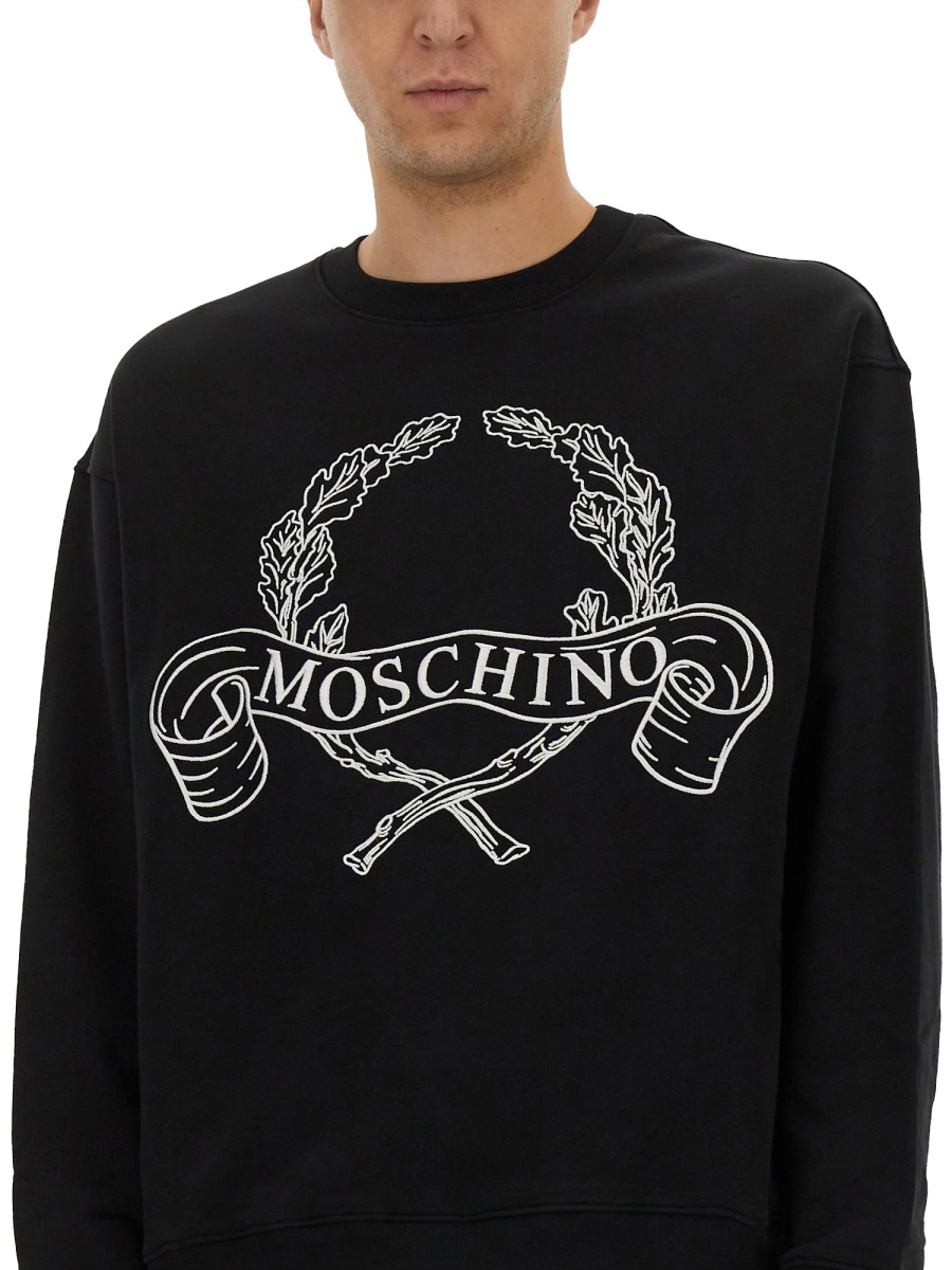 SWEATSHIRT WITH LAUREL CROWN LOGO EMBROIDERY 170252281555 (MOSCHINO / スウェット・フーディー ) | MOSCHINO (モスキーノ)(3)