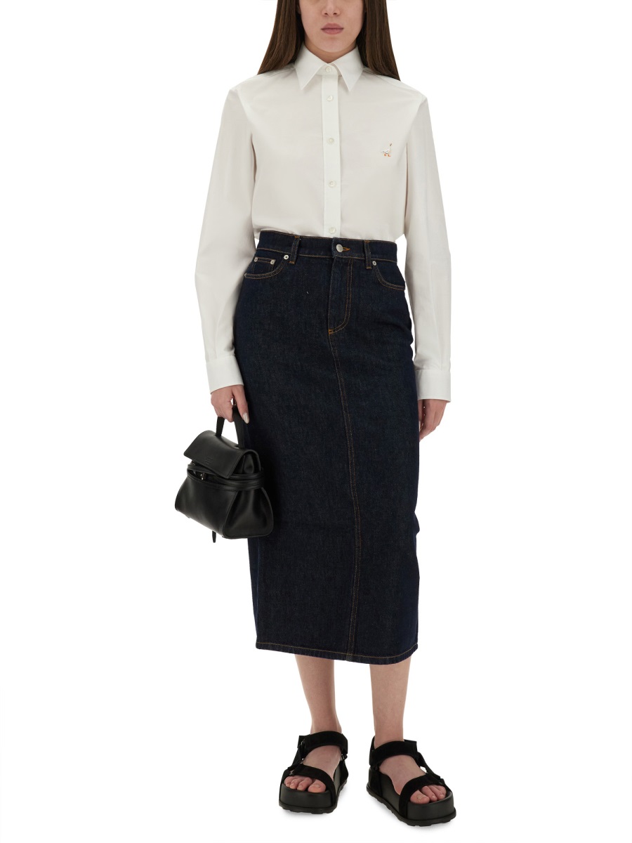 SHIRT WITH "GOOSE" EMBROIDERY 023155311001 (MOSCHINO / シャツ・ブラウス ) | MOSCHINO (モスキーノ)(1)