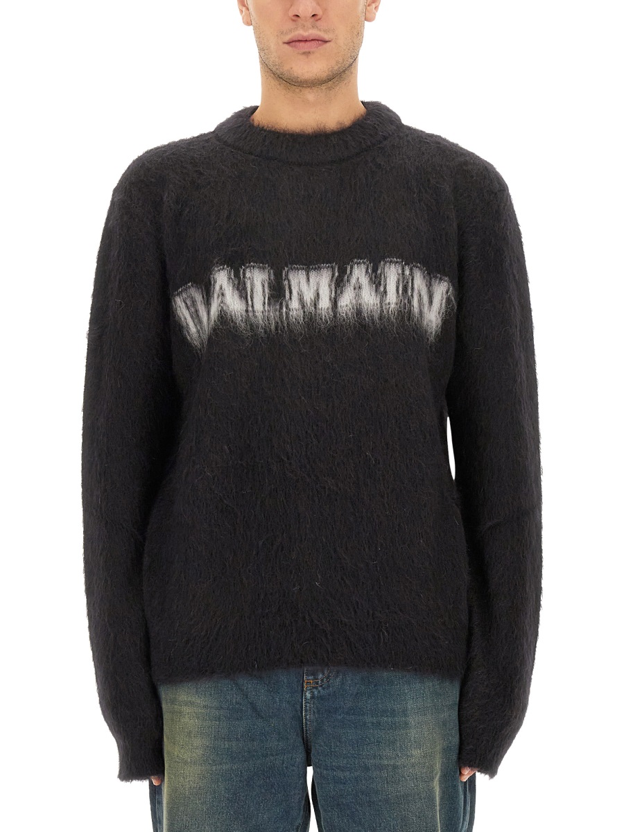 RETRO LOGO PULLOVER BH0KD000KF38EAB (Balmain / スウェット・フーディー ) | Balmain (バルマン)