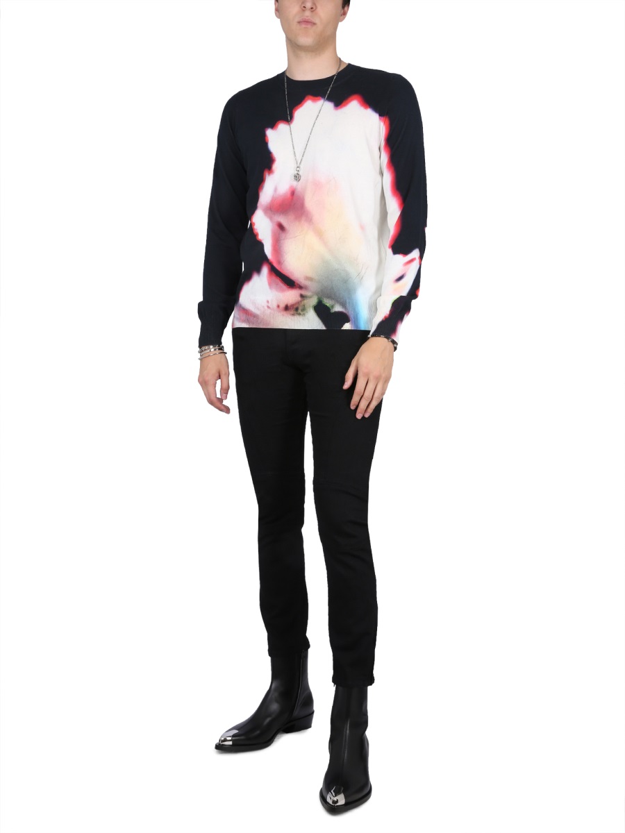 JERSEY WITH SOLARISED FLOWER PRINT 752059Q1GBZ1014 (Alexander McQUEEN / ニット・セーター・カーディガン ) | Alexander McQUEEN (アレキサンダー・マックイーン)(1)