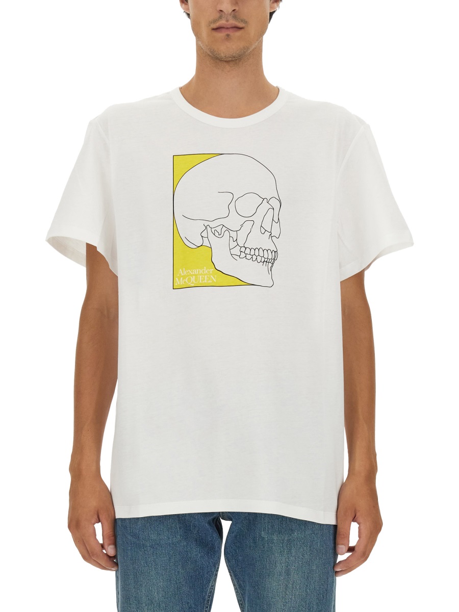 SKULL PRINT T-SHIRT 759448QVZ300900 (Alexander McQUEEN / Tシャツ・カットソー ) | Alexander McQUEEN (アレキサンダー・マックイーン)