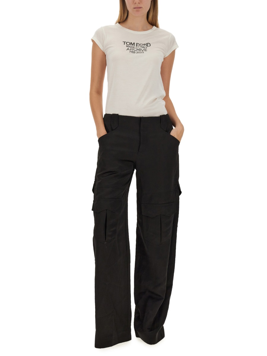 T-SHIRT WITH LOGO TSJ559FAX835XAWLB (TOM FORD / Tシャツ・カットソー ) | TOM FORD (トムフォード)(1)