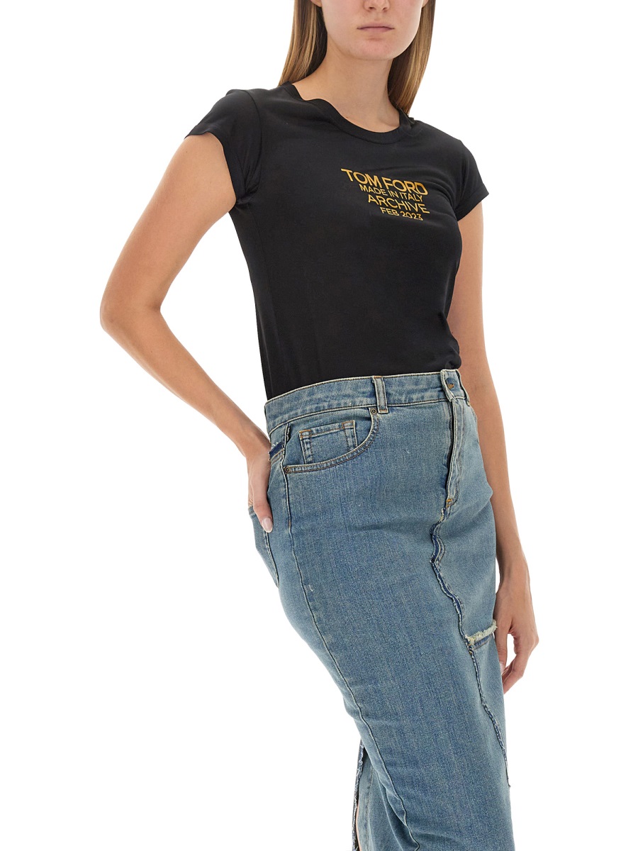 T-SHIRT WITH LOGO TSJ559FAX835XLBGO (TOM FORD / Tシャツ・カットソー ) | TOM FORD (トムフォード)(3)