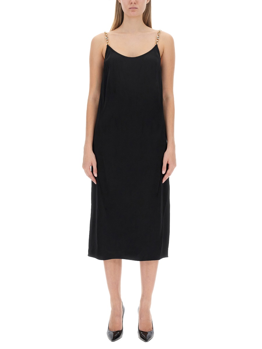 DRESS WITH LOGO STRAPS MF381UK99G001BLACK (MICHAEL MICHAEL KORS / ワンピース・ドレス・オールインワン ) | MICHAEL MICHAEL KORS (マイケル・マイケル・コース)