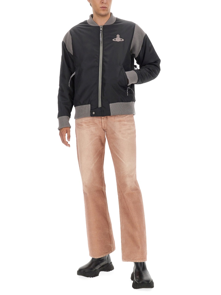 BOMBER JACKET WITH LOGO 33040009W00M0N401 (Vivienne Westwood / カジュアルジャケット ) | Vivienne Westwood (ヴィヴィアン・ウェストウッド)(1)