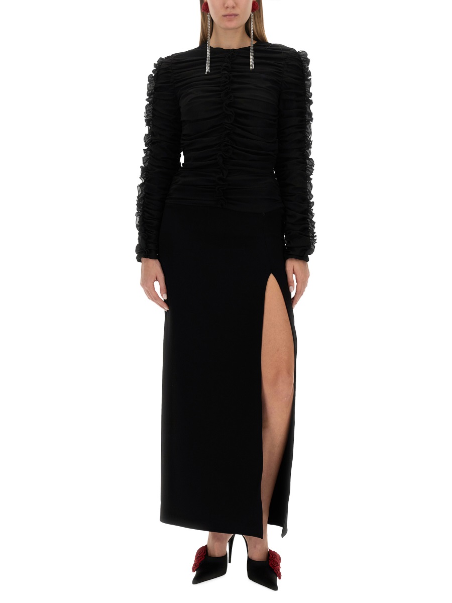 TOPS WITH RUCHES 199923BLACK (MAGDA BUTRYM / シャツ・ブラウス ) | MAGDA BUTRYM (マグダブトリム)(1)