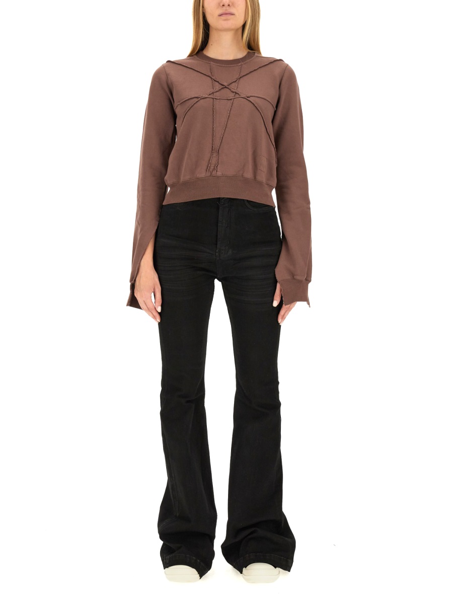 CROPPED SWEATSHIRT DS02C5223FET143 (Rick Owens DRKSHDW / スウェット・フーディー ) | Rick Owens DRKSHDW (リック オウエンス ダークシャドウ)