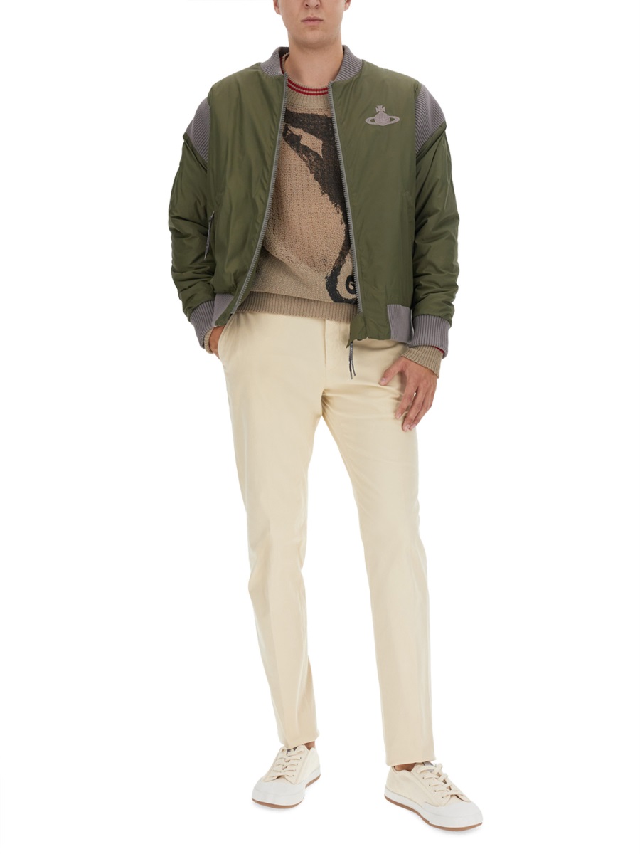 BOMBER JACKET WITH LOGO 33040009W00M3M402 (Vivienne Westwood / カジュアルジャケット ) | Vivienne Westwood (ヴィヴィアン・ウェストウッド)(1)