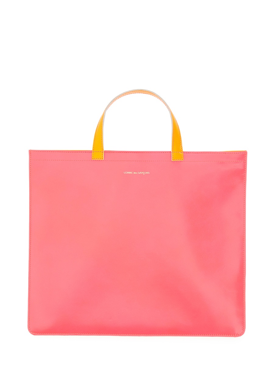 SUPER FLUO LEATHER TOTE BAG SA9000SFPINKYELLOW (Comme Des Garçons Wallet / ハンドバッグ・ショルダーバッグ ) | Comme Des Garçons Wallet (コムデギャルソン ウォレット)(1)