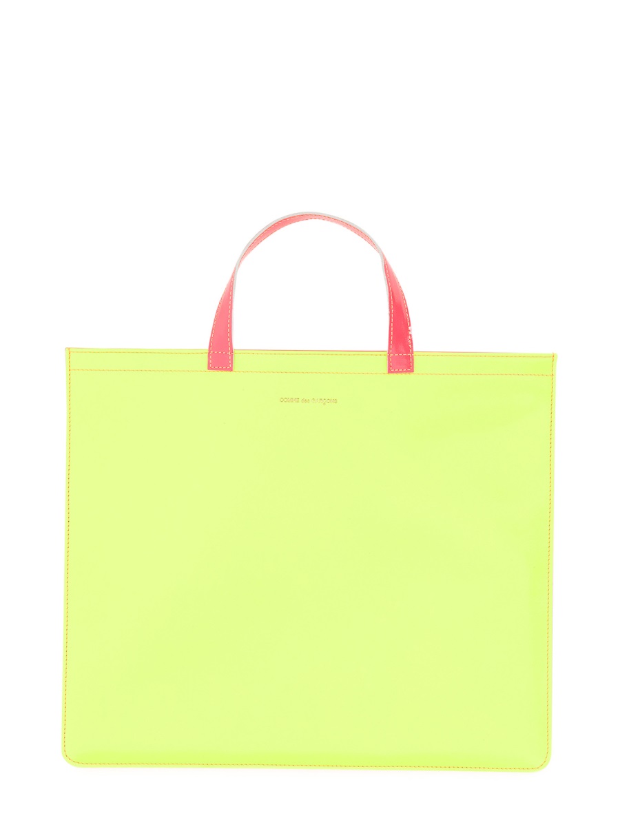 SUPER FLUO LEATHER TOTE BAG SA9000SFORANGEYELLOW (Comme Des Garçons Wallet / ハンドバッグ・ショルダーバッグ ) | Comme Des Garçons Wallet (コムデギャルソン ウォレット)(1)