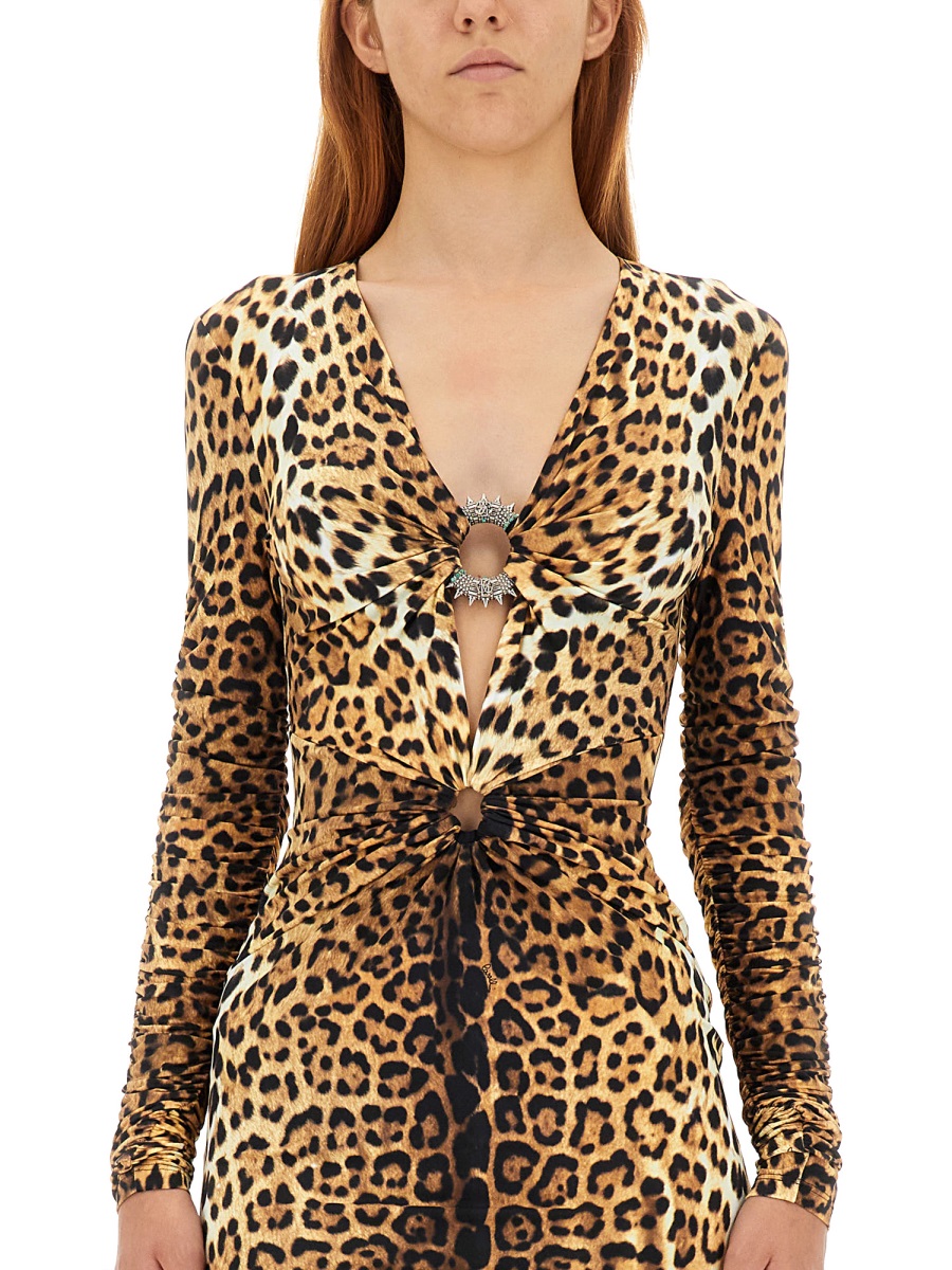 ワンピース Roberto Cavalli FW23 MINI DRESS (RKT126_LNH26Z0029) MINI DRESS (roberto cavalli/ワンピース・ドレス