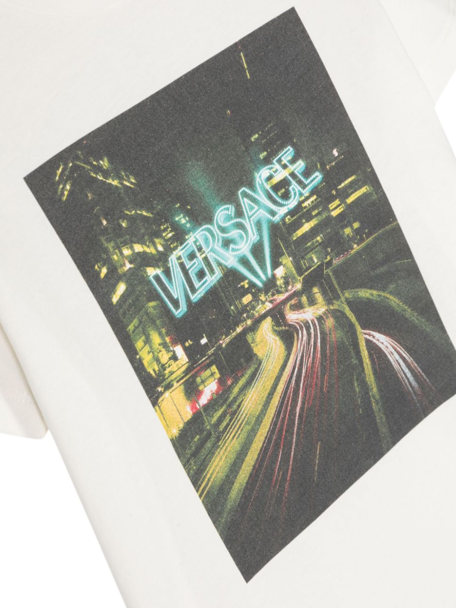 versace blinding lights print jersey t-shirt 1000129K1A090092W070 (VERSACE / Tシャツ・カットソー ) | VERSACE (ヴェルサーチェ)(1)