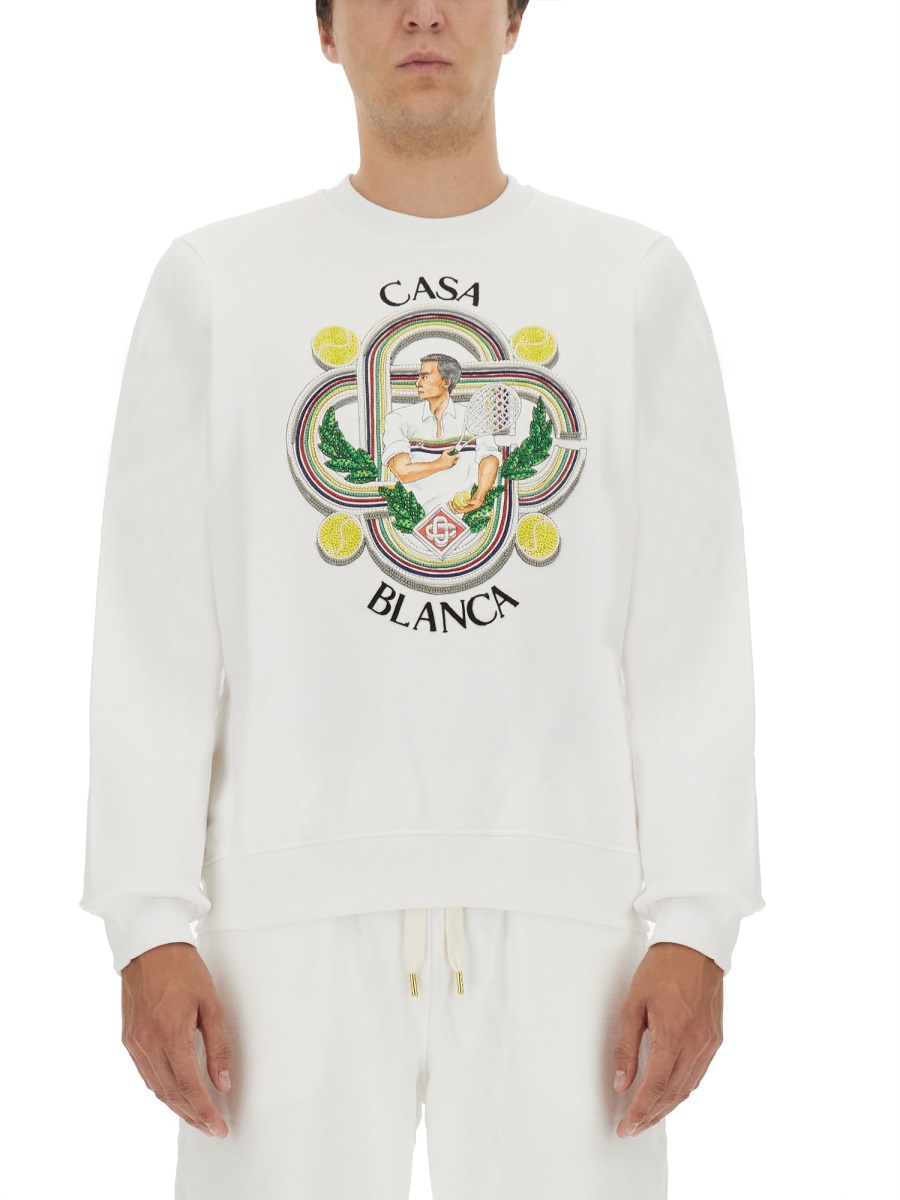SWEATSHIRT WITH LOGO UMF23JTP00101WHITE (Casablanca / スウェット・フーディー ) | Casablanca (カサブランカ)