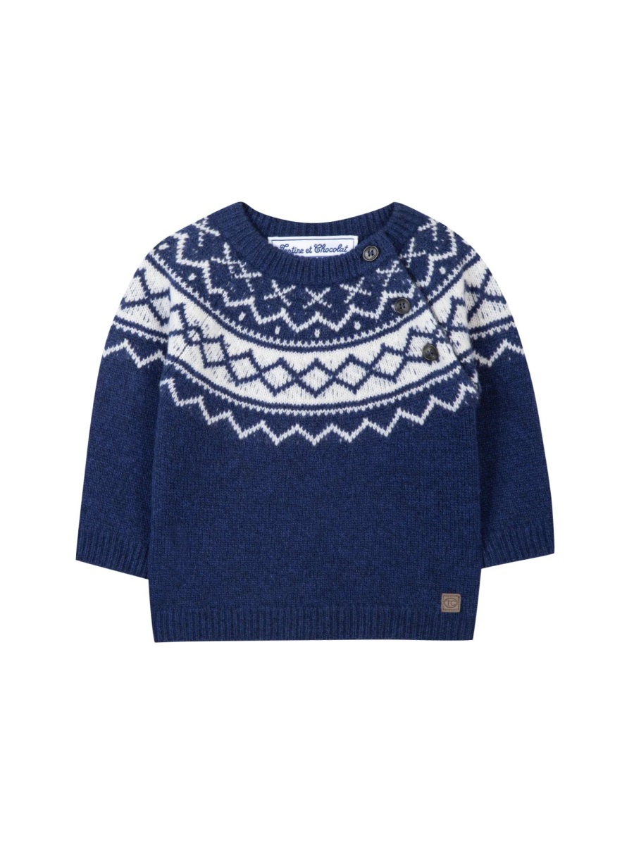pull12 TX18071BBLEUROI (Tartine et Chocolat / ニット・セーター・カーディガン ) | Tartine et Chocolat (タルティーヌ エ ショコラ)