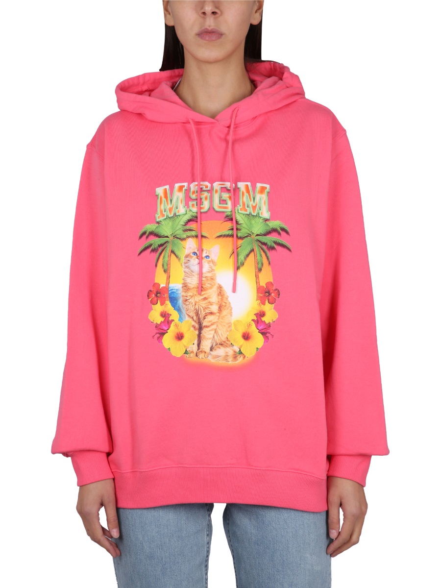 SWEATSHIRT WITH LOGO 3441MDM21423700014 (MSGM / スウェット・フーディー ) | MSGM (エムエスジーエム)